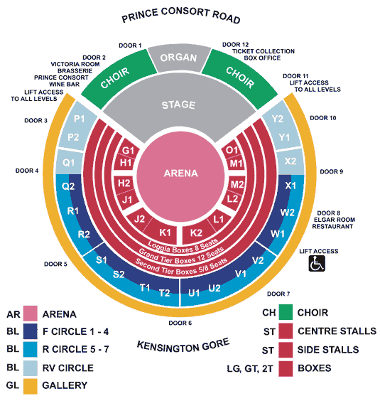 Last Night of Proms Stalls seats