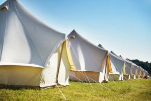 Glastonbury hospitality campsite bell tent
